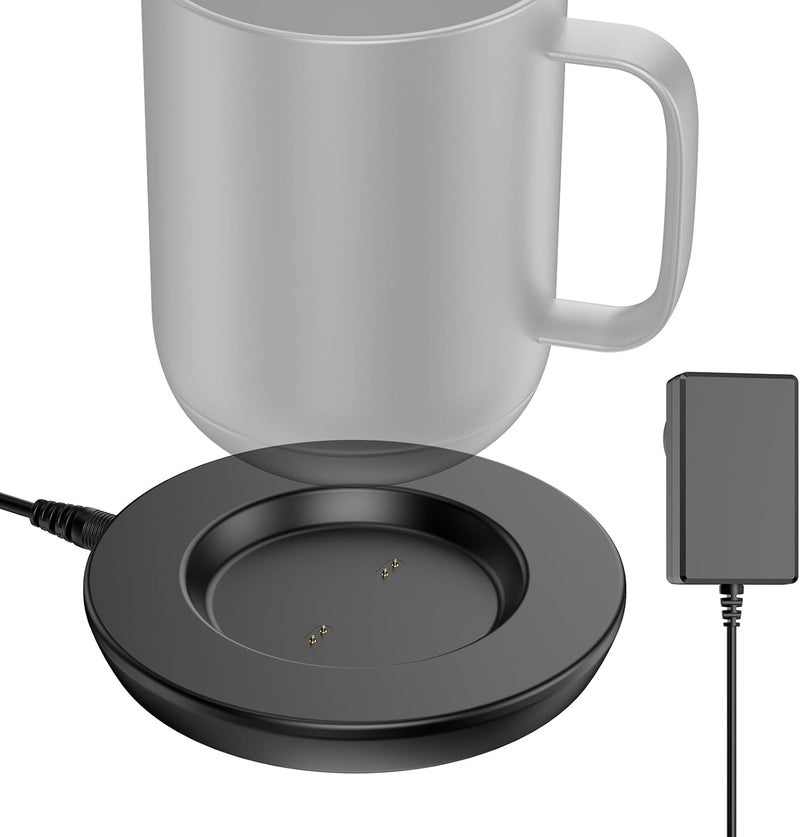 underhub Charging Coaster 2 Compatible with Embo Temperature Control Smart Mug 2 and 1 - Mug Power Cord - Charger Dock Base for Wireless Warmer Cup Accessories (Black) - Image 1
